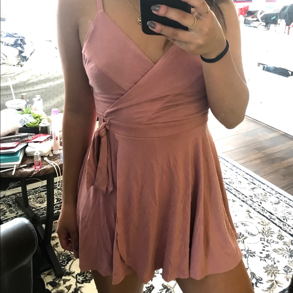 UO Pink Romper Dress